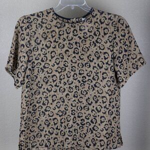 🐆 Nygård Collection Leopard Print Top — Size 8